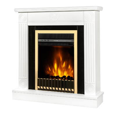 Elektrický krb Donald & Gala gold, Art Flame, 865x820x250 mm, 2000 W, Termostat, 5 Intenzita plameňa, Časovač