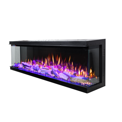 3D vstavaný elektrický krb Haiti 65, Art Flame, 533x1651x332 mm, 1500 W, 100 farebných kombinácií, Termostat, Log a krištáľ