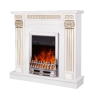 Elektrický krb Calisto & Galileo silver, Art Flame, 1020x1100x300 mm, 2000 W, Termostat, 5 Intenzita plameňa, Časovač