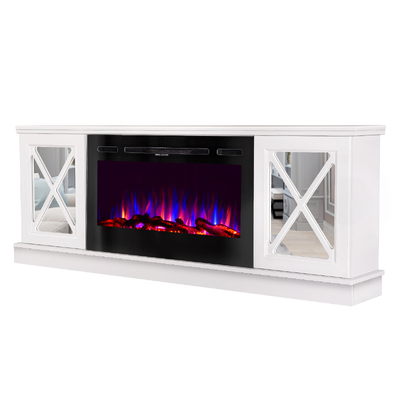 Elektrický krb Sorrento & Adeli, Art Flame, 685x1820x300 mm, 1500 W, 3 farebný plameň, 5 Intenzita plameňa, Log a krištáľ