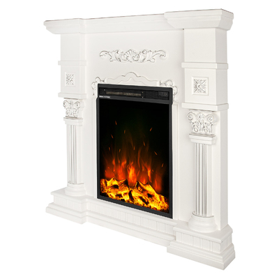 Rohový elektrický krb Miraj & Miriam, Art Flame, 1050x1050x600 mm, 1500 W, 2 stupne ohrevu, 5 Intenzita plameňa, Časovač