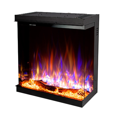 3D vstavaný elektrický krb Gilbert, Art Flame, 538 x 1524 x 270 mm, 1500 W, 100 farebných kombinácií, Termostat, Log a krištáľ