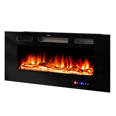 Nástenný-vstavaný elektrický krb Adeli viacfarebný, Art Flame, 465×1016×121 mm, 1500 W, 100 farebných kombinácií, Termostat, Log a krištáľ