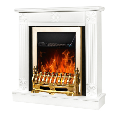 Elektrický krb Donald & Galileo gold, Art Flame, 865x820x250 mm, 2000 W, Termostat, 5 Intenzita plameňa, Časovač