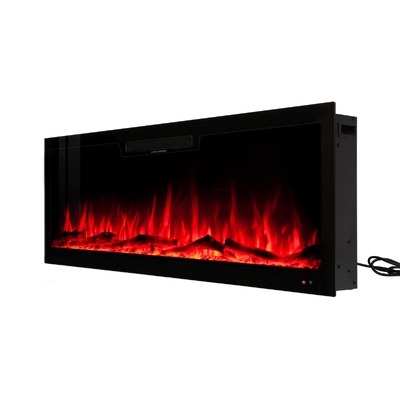 Nástenný-vstavaný elektrický krb Vegas 50, Art Flame, 457x1270x126 mm, 1500 W, 10 farebný plameň, Termostat, Log a krištáľ