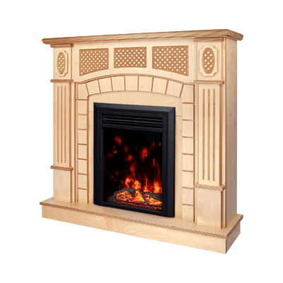 Elektrický krb Amsterdam wood & Cris, Art Flame, 1120x1150x300 mm, 1500 W, Zvukový efekt, 10 farieb plameňa, termostat, časovač