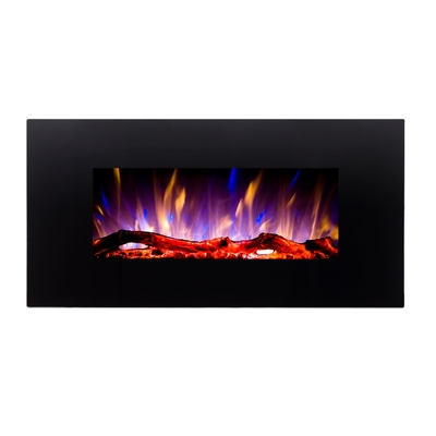 Nástenný elektrický krb Marcus, Art Flame, 450x840x140 mm, 1500 W, 3 farebný plameň, 5 Intenzita plameňa, Časovač