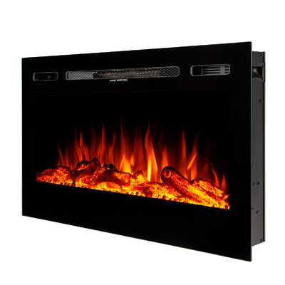 Nástenný-vstavaný elektrický krb Adeli, Art Flame, 544x915x140 mm, 1500 W, 3 farebný plameň, 5 Intenzita plameňa, Log a krištáľ