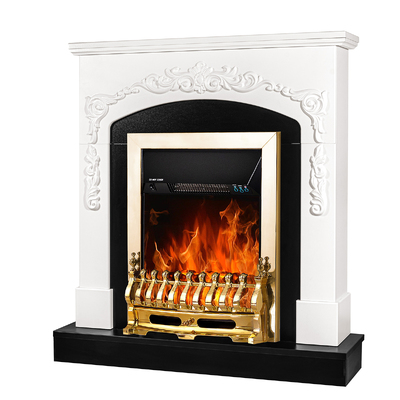Elektrický krb Casanova & Galileo gold, Art Flame, 975x900x250 mm, 2000 W, Termostat, 5 Intenzita plameňa, Časovač