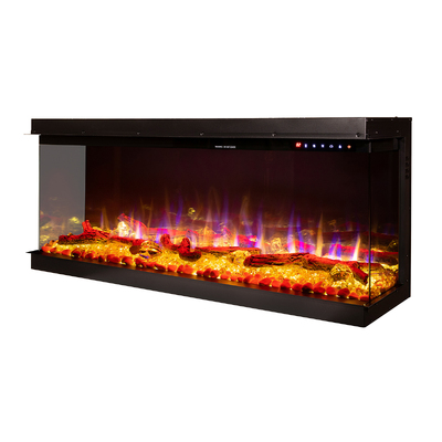 3D vstavaný elektrický krb Haiti 40, Art Flame, 533x1035x332 mm, 1500 W, 100 farebných kombinácií, Termostat, Log a krištáľ