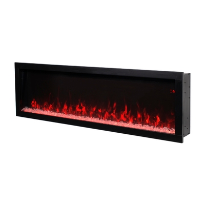 Nástenný-vstavaný elektrický krb Haven 50, Art Flame, 460x1270x162 mm, 1500 W, 100 farebných kombinácií, Termostat, Log a krištáľ