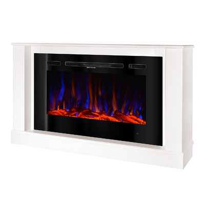 Elektrický krb Bernard mini & Adeli, Art Flame, 725x1215x300 mm, 1500 W, 3 farebný plameň, 5 Intenzita plameňa, Log a krištáľ