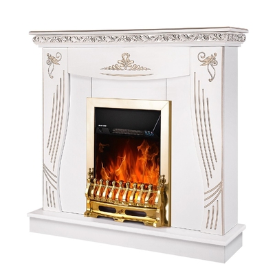 Elektrický krb Napoli & Galileo gold, Art Flame, 1035x1100x300 mm, 2000 W, Termostat, 5 Intenzita plameňa, Časovač