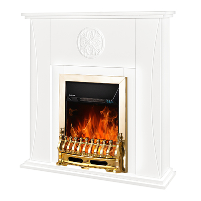 Elektrický krb Benedict & Galileo gold, Art Flame, 1020x1000x240 mm, 2000 W, Termostat, 5 Intenzita plameňa, Časovač