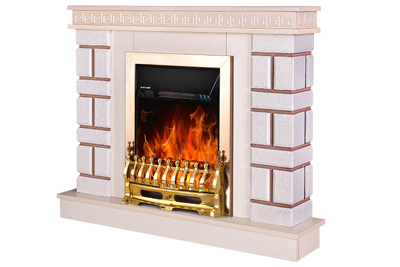 Elektrický krb Nazary mini & Galileo gold, Art Flame, 874x1080x245 mm, 2000 W, Termostat, 5 Intenzita plameňa, Časovač