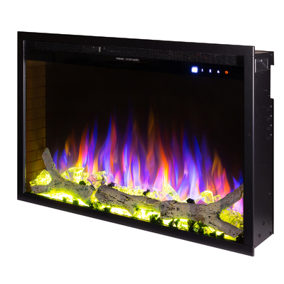 Vstavaný elektrický krb Tomas maxi, Art Flame, 508x748x187 mm, 1500 W, 50 farebných kombinácií, Termostat, Log a krištáľ