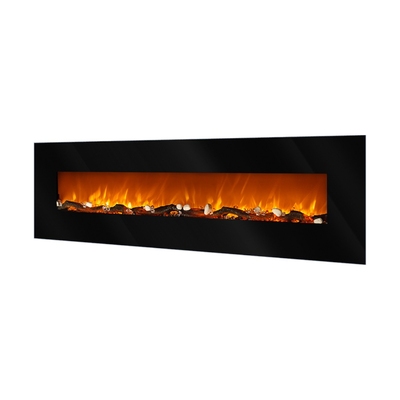 Nástenný elektrický krb Elit Art Flame, 550x1824x140mm, 1500 W, 2 stupne ohrevu, 5 Intenzita plameňa, Časovač