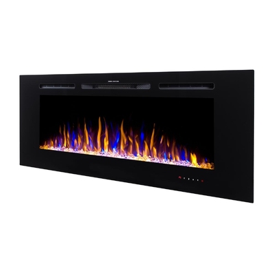 Nástenný-vstavaný elektrický krb Heracles, Art Flame, 544x1824x140 mm, 1500 W, 3 farebný plameň, 5 Intenzita plameňa, Log a krištáľ