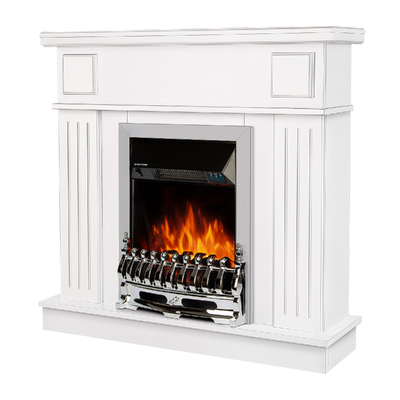 Elektrický krb Marina & Galileo silver, Art Flame, 997x1034x270 mm, 2000 W, Termostat, 5 Intenzita plameňa, Časovač