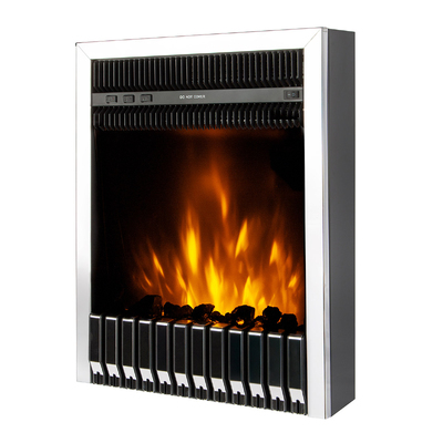 Vstavaný elektrický krb Gala silver, Art Flame, 577x447x161 mm, 2000 W, Termostat, 5 Intenzita plameňa, Časovač