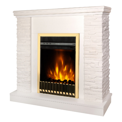 Elektrický krb Rock & Gala gold, Art Flame, 903x980x300 mm, 2000 W, Termostat, 5 Intenzita plameňa, Časovač