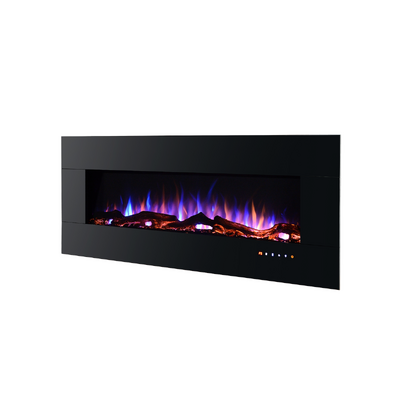 Nástenný-vstavaný elektrický krb Edvance, Art Flame, 520x1270x112 mm, 1500 W, 3 farebný plameň, Bluetooth, 5 Intenzita plameňa
