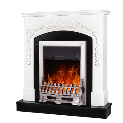 Elektrický krb Casanova & Galileo silver, Art Flame, 975x900x250 mm, 2000 W, Termostat, 5 Intenzita plameňa, Časovač