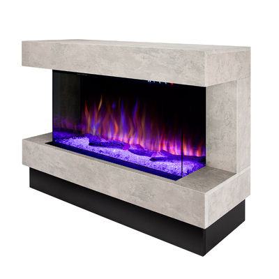Elektrický krb Glow & Haiti 33, Art Flame, 880x1100x350 mm, 1500 W, 100 farebných kombinácií, Termostat, Log a krištáľ