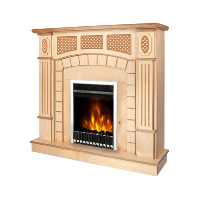 Elektrický krb Amsterdam wood & Gala silver, Art Flame, 1120x1150x300 mm, 2000 W, Termostat, 5 Intenzita plameňa, Časovač