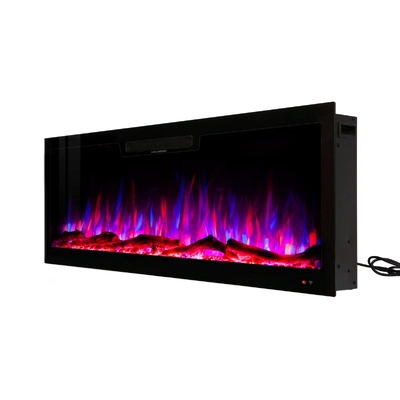 Nástenný-vstavaný elektrický krb Vegas 50, Art Flame, 457x1270x126 mm, 1500 W, 10 farebný plameň, Termostat, Log a krištáľ