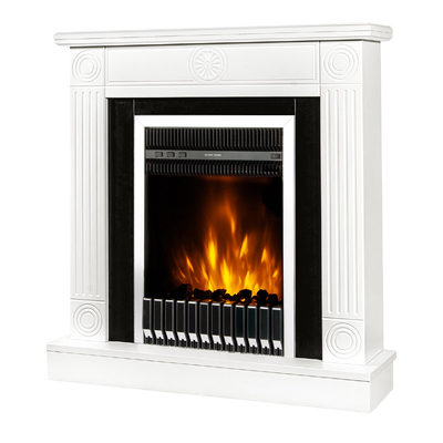 Elektrický krb Donald & Gala silver, Art Flame, 865x820x250 mm, 2000 W, Termostat, 5 Intenzita plameňa, Časovač