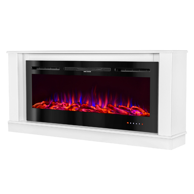 Elektrický krb Bernard & Hermes, Art Flame, 725x1580x300 mm, 1500 W, 3 farebný plameň, 5 Intenzita plameňa, Log a krištáľ