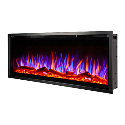 Nástenný-vstavaný elektrický krb Schubert 42, Art Flame, 448x1068x146 mm, 1500 W, 60 farebných kombinácií, Termostat, Polená, kryštály a dekoratívne kamene