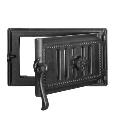 Dvierka popolníka pre kachle B 102, 310×190 mm, Liatina, Odolnosť 700–950℃, Otočné otváranie