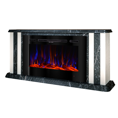 Elektrický krb Tatler & Adeli, Art Flame, 700x1500x270 mm, 1500 W, 3 farebný plameň, 5 Intenzita plameňa, Log a krištáľ