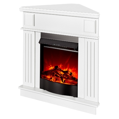 Rohový elektrický krb Marina & Corsica, Art Flame, 1000x1000x500 mm, 1500 W, 2 stupne ohrevu, 5 Intenzita plameňa, Časovač