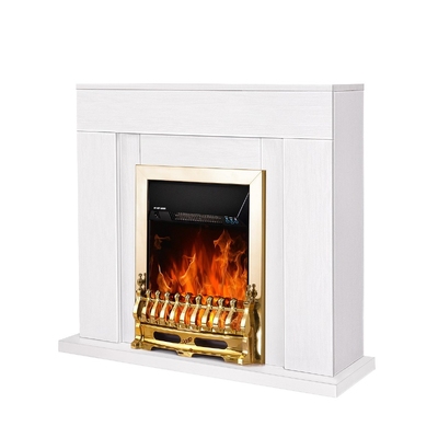 Elektrický krb Agnes & Galileo gold, Art Flame, 850x950x300 mm, 2000 W, Termostat, 5 Intenzita plameňa, Časovač