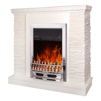 Elektrický krb Rock & Galileo silver, Art Flame, 903x980x300 mm, 2000 W, Termostat, 5 Intenzita plameňa, Časovač