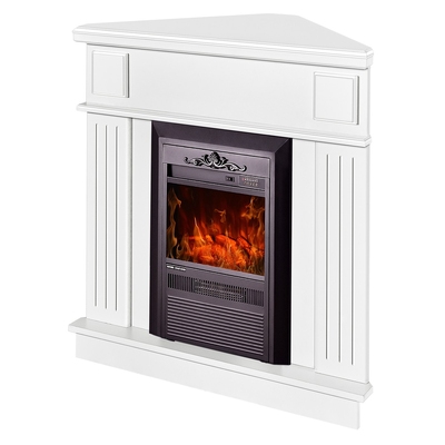 Rohový elektrický krb Marina & Cristina, Art Flame, 1000x1000x500 mm, 2000 W, 2 stupne ohrevu, 5 Intenzita plameňa, Časovač