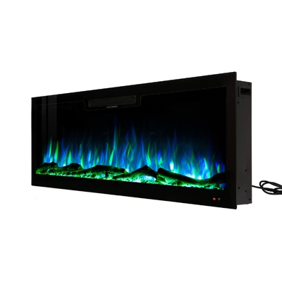 Nástenný-vstavaný elektrický krb Vegas 50, Art Flame, 457x1270x126 mm, 1500 W, 10 farebný plameň, Termostat, Log a krištáľ