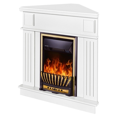 Rohový elektrický krb Marina & Meridian, Art Flame, 1000x1000x500 mm, 2000 W, Termostat, 5 Intenzita plameňa, Časovač